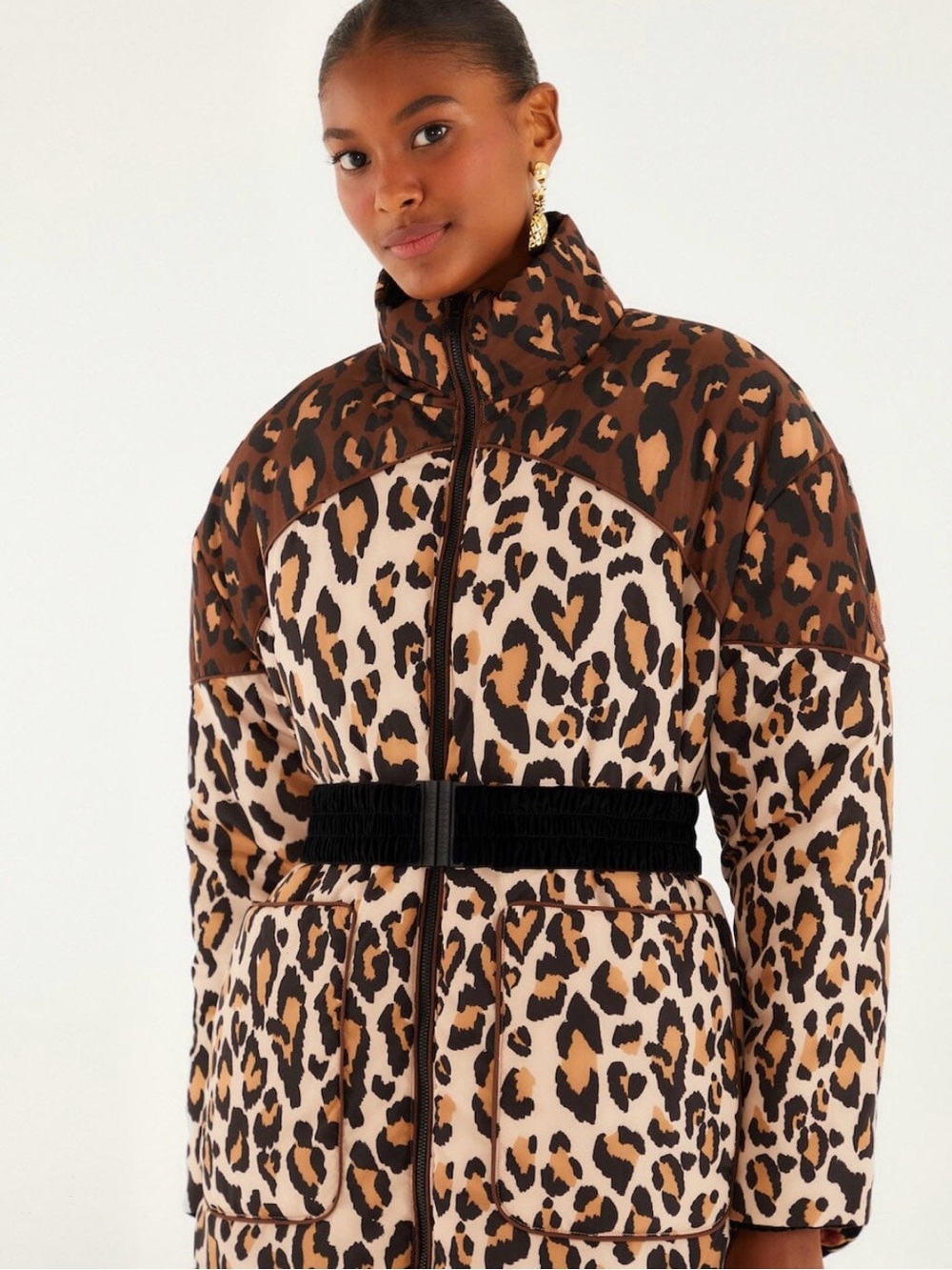 Farm Rio Black Floral Reversible Coat - Picture 3 of 5